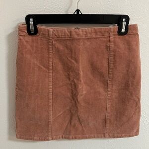 Pink Corduroy Mini Skirt MEDIUM